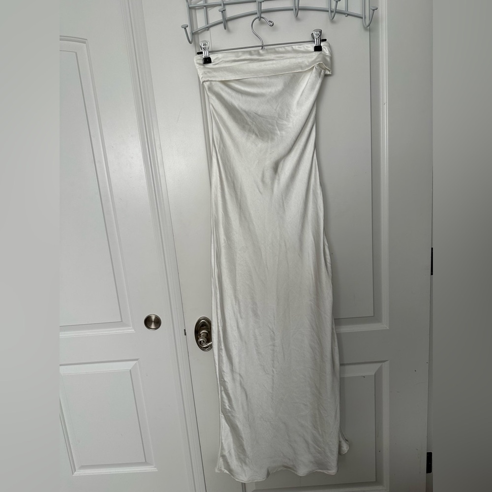 Satin White Dress